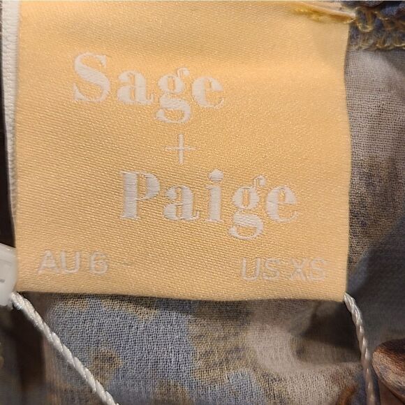 Sage + Paige (Austrailian) Drive Me Wild Mini Dress, Blue Leopard Smocked | XS - Picture 9 of 13